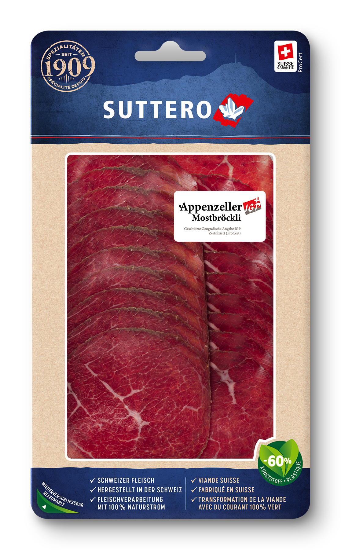 Suttero - Appenzeller Mostbröckli IGP 90g Appenzeller Mostbröckli