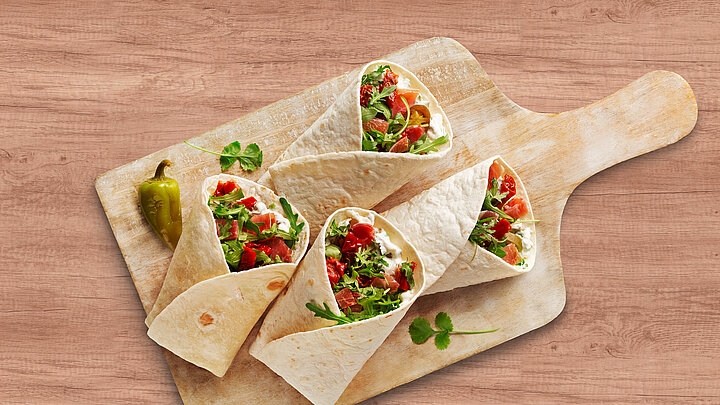 La tortilla roulée à la crème fraîche Suttero - La tortilla roulée à la crème fraîche