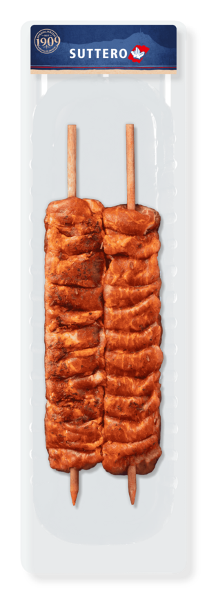 Suttero - Méga-brochette de porc mariné Méga-brochette de porc mariné